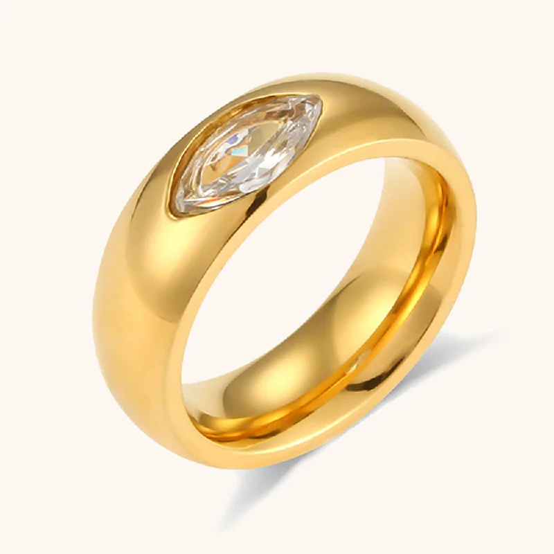 Zircon Ring Ring-Horse Eye