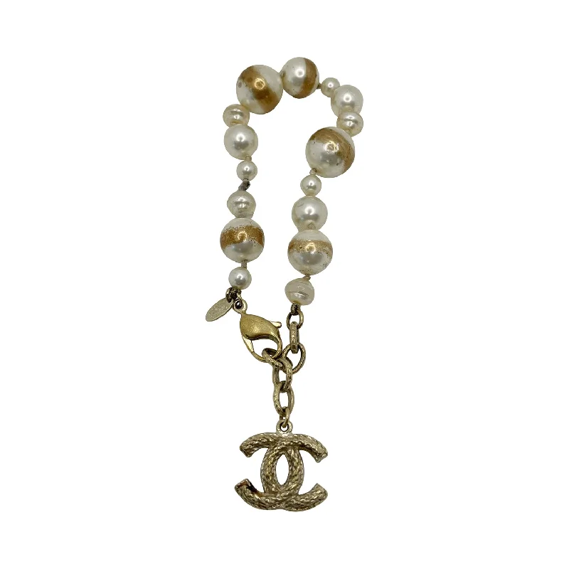 bracelets and bangles infinity symbol -Chanel CC Logo Pearl Bracelet