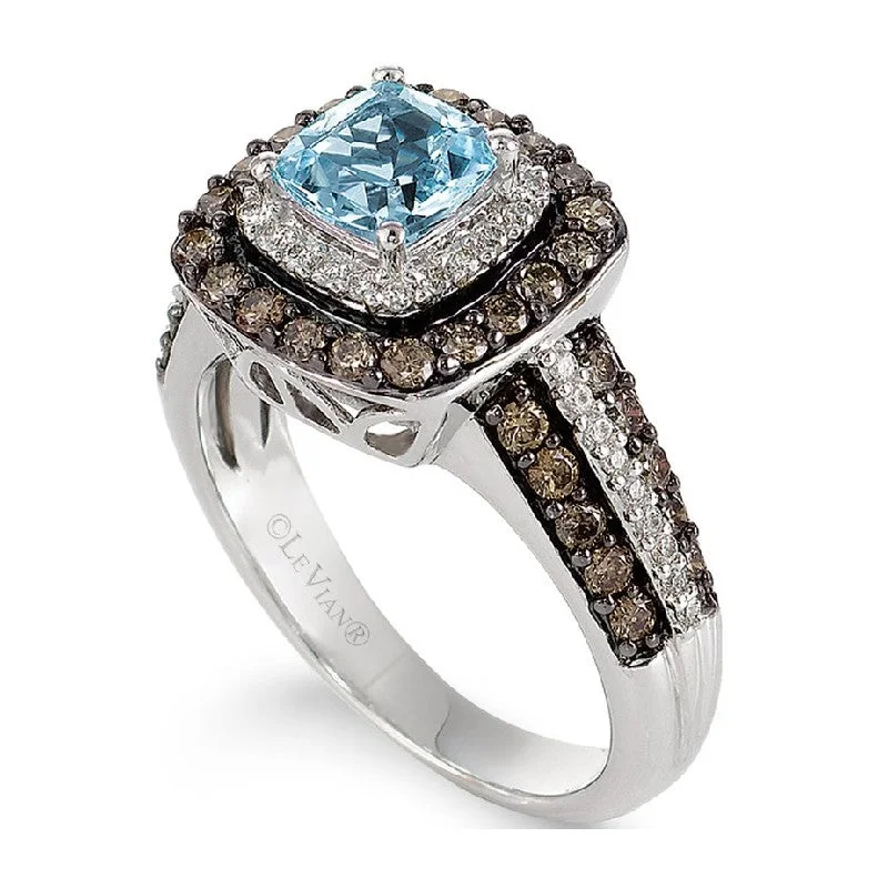 Chunky women's rings for bold statements-Le Vian Chocolatier® Sea Blue Aquamarine® Ring