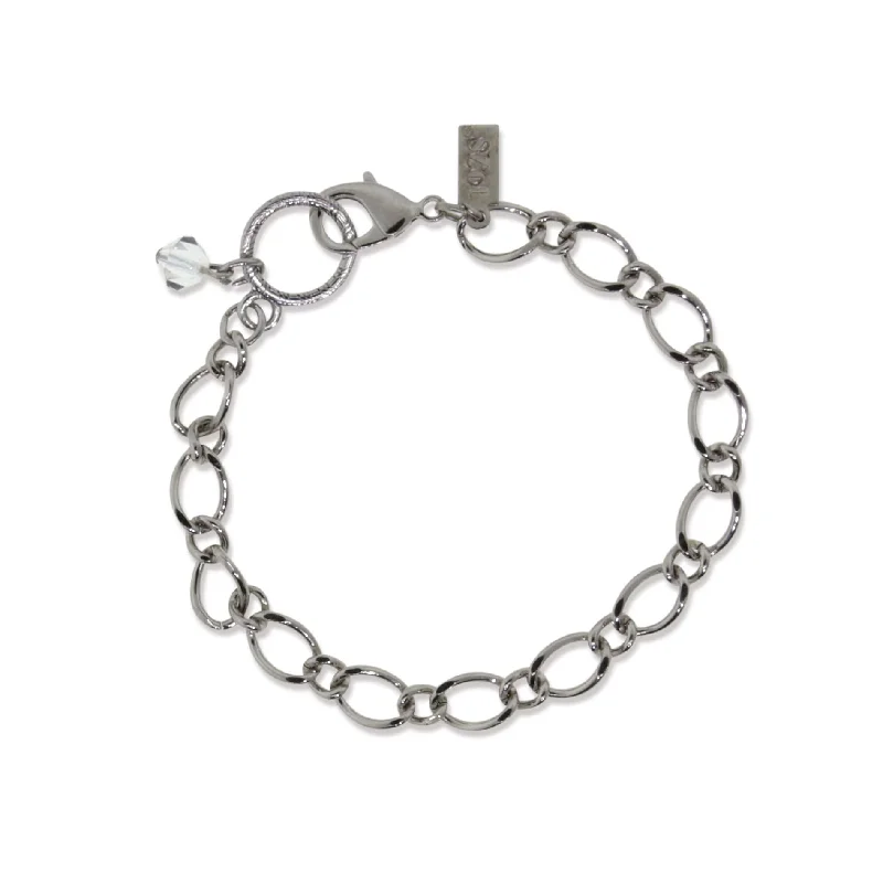 bracelets and bangles with citrine -1928 Jewelry® Pewter Charm Holder Bracelet