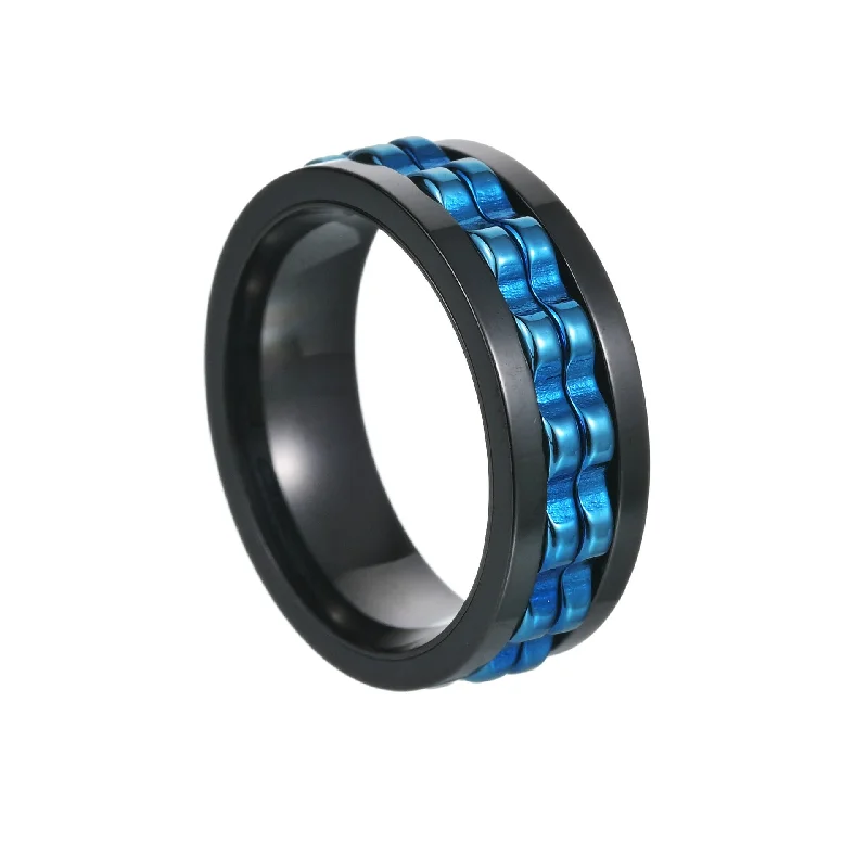 Black Ring Blue Gear