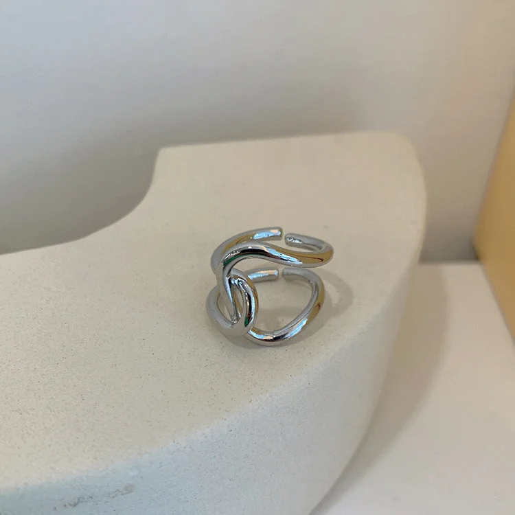 Silver Thick Line Ring