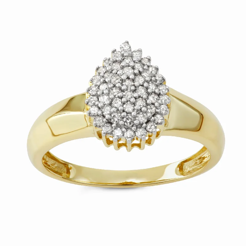 Beautiful women's rings for a classic touch-1/3ctw Diamond Cluster Ring